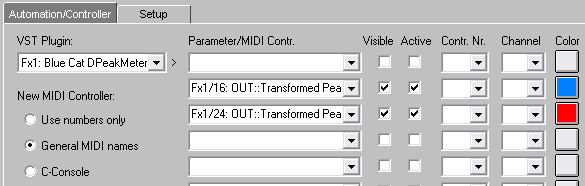 Step 04 - Select the left and right transformed peak envelope parameters